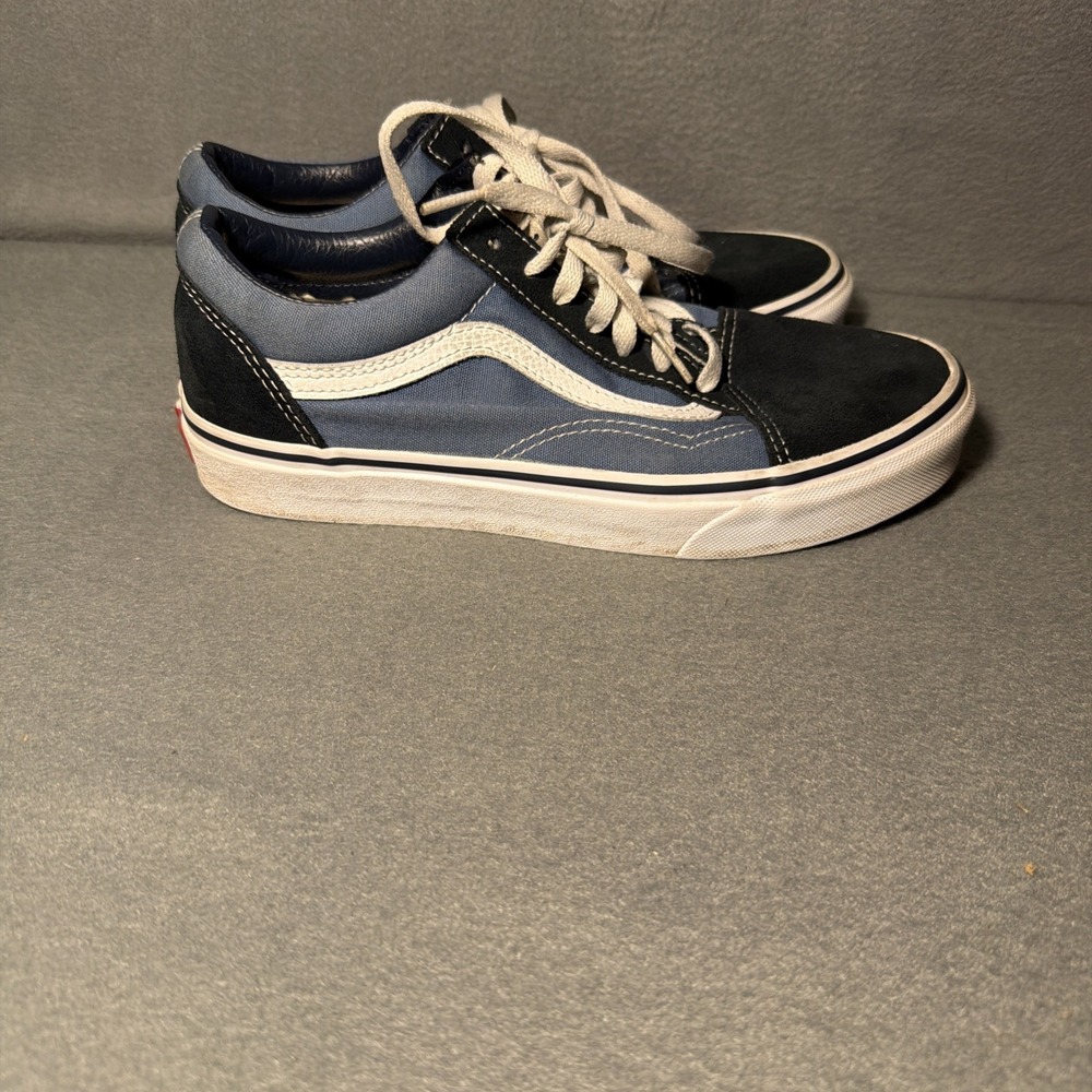 Vans Off The Wall Unisex Blue-Black Suede Sneaker Men 6 Women 7.5 Shoe 500714